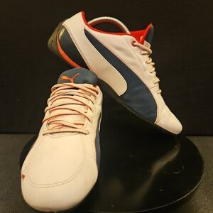 Puma ECO Ortholite BMW RED WHITE BLUE Motorsport Shoes Sz 9.5